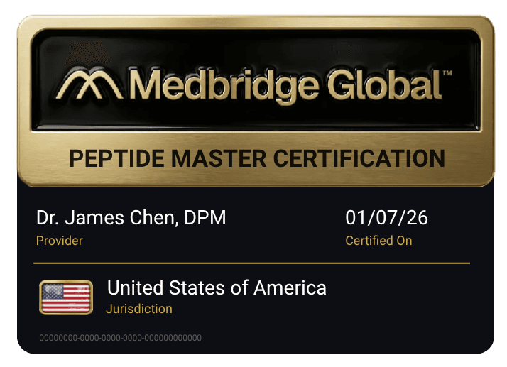 MedBridge Global Peptide Master Certification badge