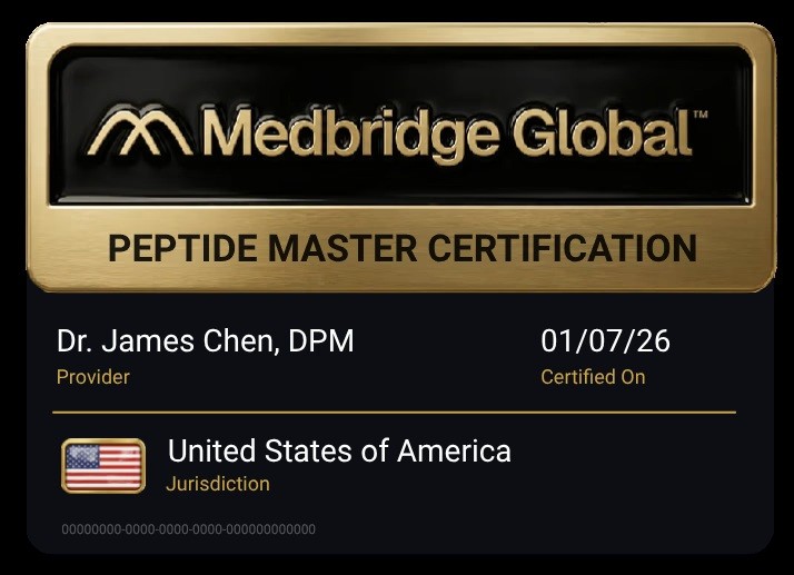 Clinician reviewing a peptide protocol directive